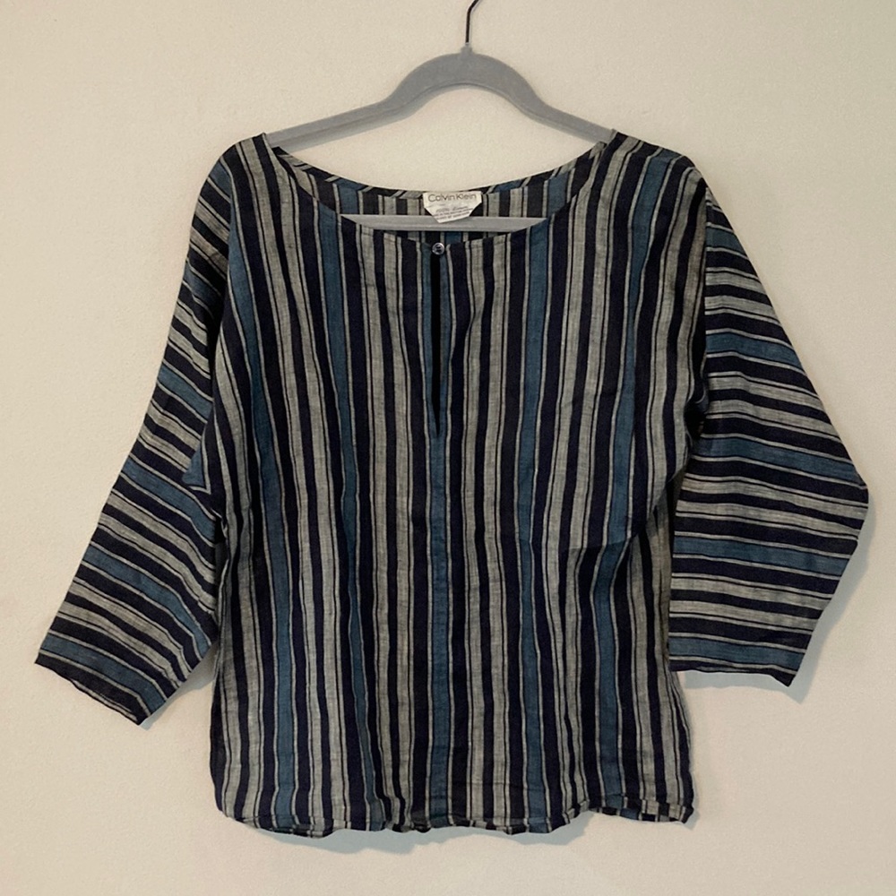 Vintage Calvin Klein linen top 1970s size 6